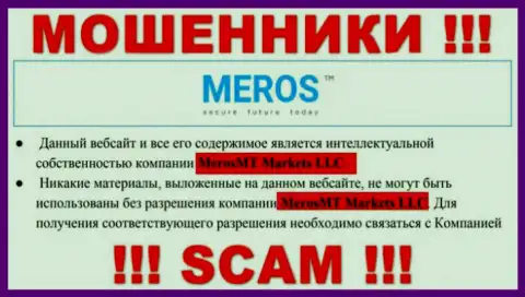 MerosMT Markets LLC - это организация, являющаяся юридическим лицом MerosTM