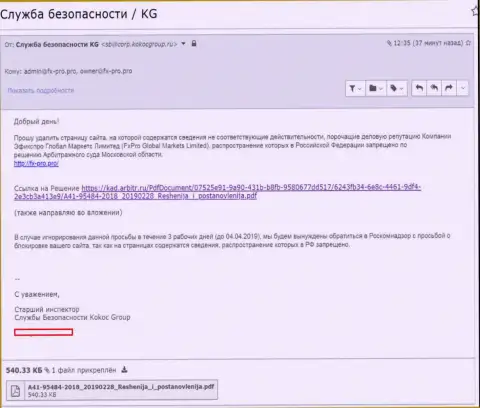 Кокос Групп стараются прикрывать Форекс лохотронщиков FxPro Group Ltd