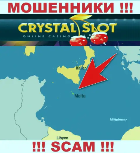 Malta - здесь, в офшорной зоне, отсиживаются мошенники Crystal Investments Limited