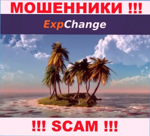 Отсутствие инфы в отношении юрисдикции ExpChange, является показателем незаконных действий