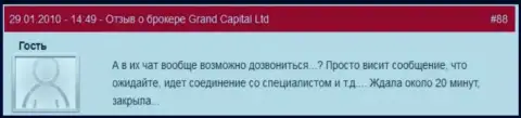 Работа тех. поддержки в Гранд Капитал очень плохая