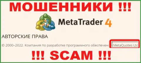 MetaQuotes Ltd - это руководство мошеннической конторы Meta Trader 4