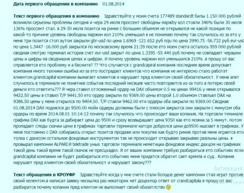 Grand Capital не исполняет свои взятые на себя обязательства - рассуждение игрока