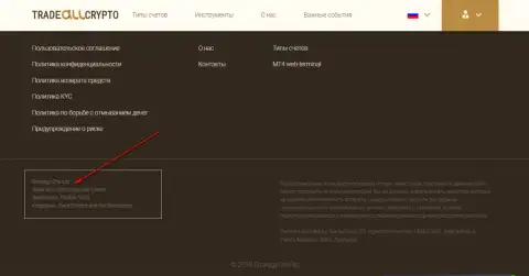 Место расположения юр. конторы Форекс брокерской компании Трейд Ал Крипто